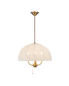 4 lt Pendant - Satin Cream / Brushed Gold
