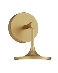 1 lt LED Wall Light - Brushed Gold