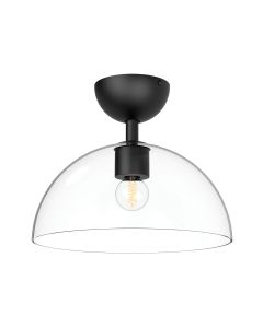 1 lt Semi Flush Light - Matte Black