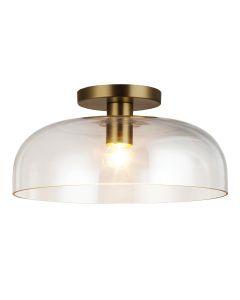 1 lt Semi Flush - Brushed Gold
