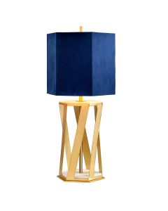 1 Light Table Lamp - Brushed Brass With Marble