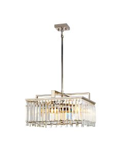 4 Light Large Chandelier - Polished Nickel