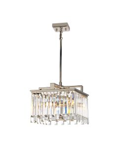 4 Light Small Chandelier - Polished Nickel