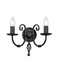 2 Light Wall Light - Black