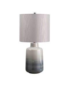 1 Light Small Table Lamp - Blue And Grey