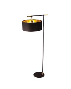 1 Light Floor Lamp - Black / Polished Brass