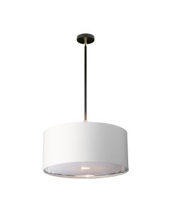1 Light Pendant - Black / Polished Nickel