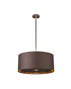1 Light Pendant - Brown / Polished Brass