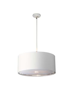 1 Light Pendant - White / Polished Nickel