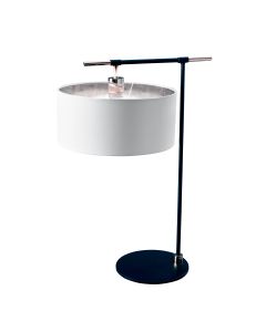 1 Light Table Lamp - Black / Polished Nickel