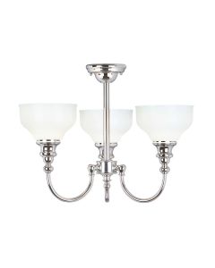 3 Light Semi-Flush - Polished Chrome