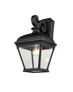1 Light Large Wall Lantern - Black