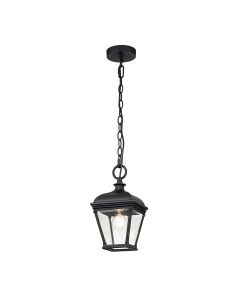 1 Light Medium Chain Lantern - Black