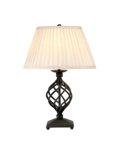 1 Light Table Lamp - Black, Ivory Shade