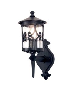 1 Light Wall Lantern - Black