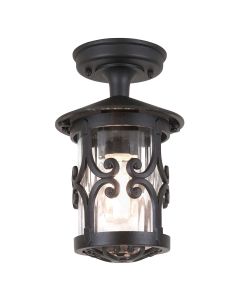1 Light Porch Lantern - Black