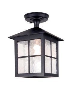 1 Light Porch Lantern - Black