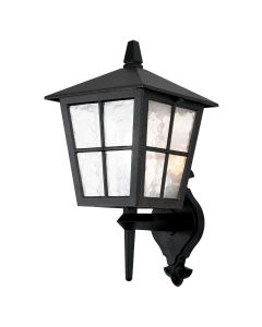 1 Light Wall Up Lantern - Black