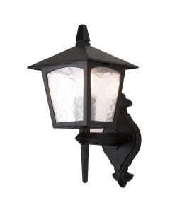 1 Light Wall Up Lantern - Black