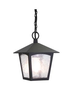 1 Light Porch Chain Lantern - Black