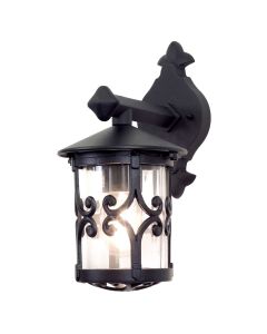 Wall Down Lantern - Black
