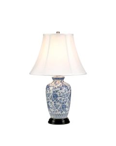 1 Light Table Lamp - Blue And White