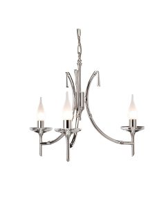 3 Light Chandelier - Polished Nickel