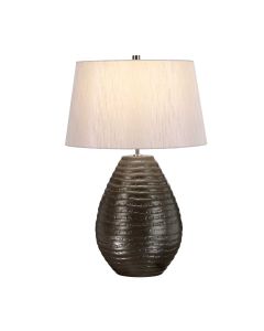 1 Light Table Lamp - Ceramic With Graphite Glaze