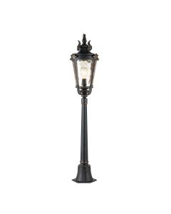 1 Light Medium Pillar - Weathered Bronze