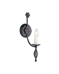 1 Light Wall Light - Black