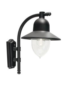1 Light Wall Lantern - Black