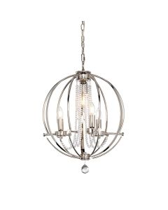 4 Light Chandelier - Polished Nickel