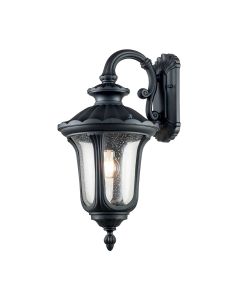 1 Light Medium Wall Lantern - Black