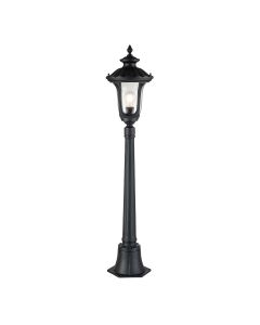 1 Light Small Pillar Lantern - Black