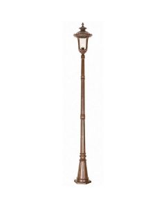 1 Light Medium Lamp Post - Rusty Bronze Patina