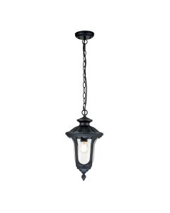 1 Light Small Chain Lantern - Black