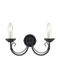 2 Light Wall Light - Black