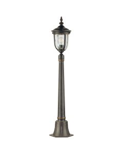 1 Light Small Pillar Lantern - Weathered Bronze
