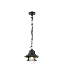 1 Light Chain Lantern - Black