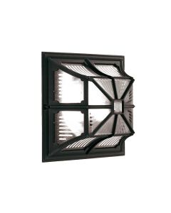 1 Light Flush Lantern - Black