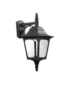 1 Light Down Wall Lantern - Black