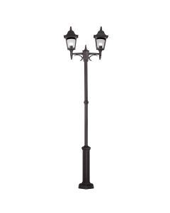 2 Light Twin Post - Black