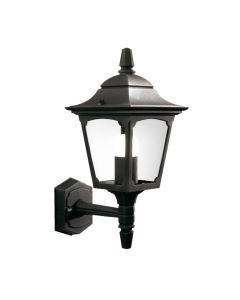 1 Light Mini Up Wall Lantern - Black