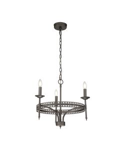 3 Light Chandelier - Waterdrop Silver