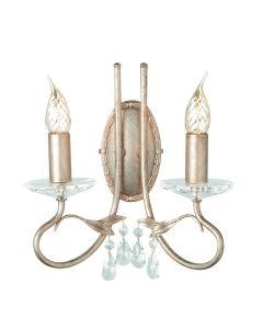 2 Light Wall Light - Silver / Gold Patina