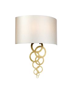 Large 2 Light Wall Light - Aged Brass