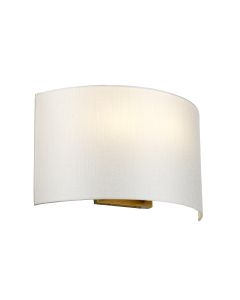 Large Curved Wall Light With Aged Brass Back Plate - Aged Brass