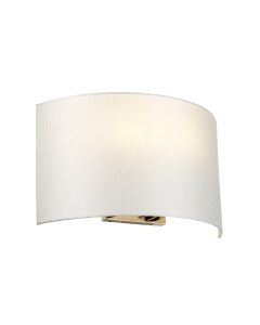 Large Curved Wall Light With Polished Chrome Back Plate - Polished Chrome