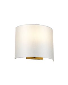Medium Curved Wall Light With Aged Brass Back Plate - Aged Brass