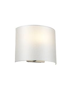 Medium Curved Wall Light With Polished Chrome Back Plate - Polished Chrome